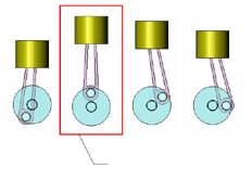 可以根据任意多个曲柄轴机构位置来确定作用于连杆的力（两端的反作用力和惯性力）