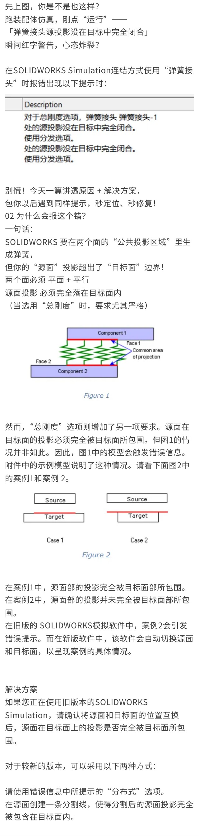 【Simulation避坑指南】弹簧接头又双叒报错？ “源投影未完全闭合” 5 分钟速通！